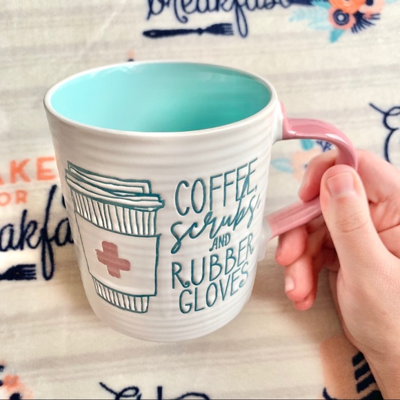 LAST 1! 🩺 Nurse Coffee Scrubs & Rubber Gloves Mug - Picture 2 of 7